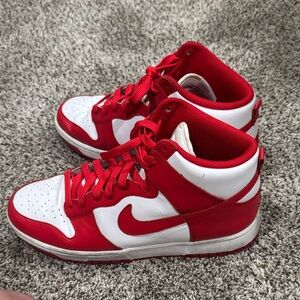 Nike Red and White Sneakers